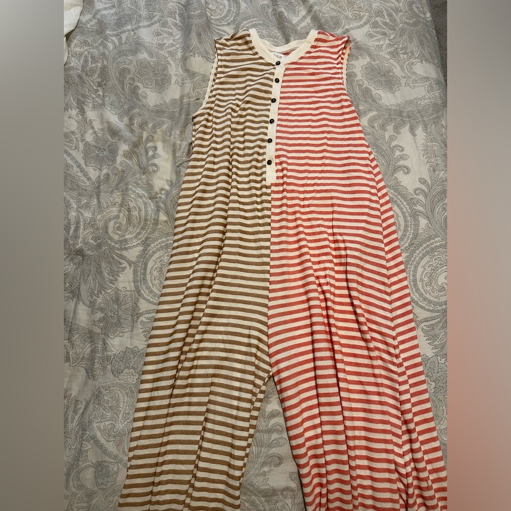 NWT Vestique To the Max Striped Jumpsuit